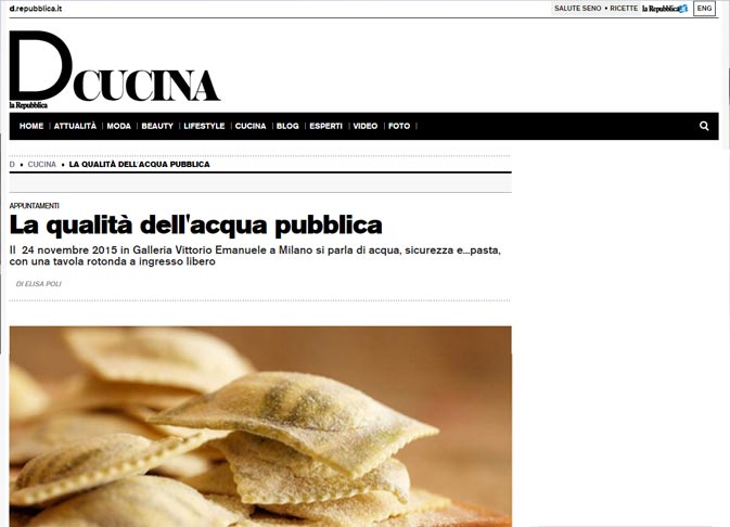 Urban Center Milano D la Repubblica cucina acqua pulita architetto paolo albano